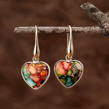 Colorful Life Jasper Dangle Earrings-Your Soul Place